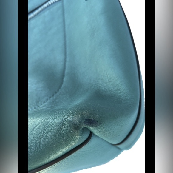 Coach Legacy Duffel Shoulder Handbag Teal Blue/Green - Picture 10 of 16